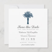 Waterverf Serene Palm Tree Save the Date (Voorkant)