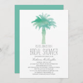 Waterverf Serene Palm Tree | VRIJGEZELLENFEEST Kaart (Voorkant / Achterkant)