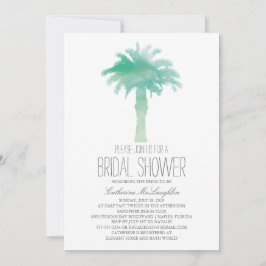 Waterverf Serene Palm Tree | VRIJGEZELLENFEEST Kaart