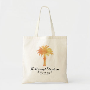 Waterverf Serene Palm Tree Weddenschap Tote Bag
