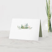 Waterverf Serenity Greenery Geometric Wedding Programma (Achterkant)
