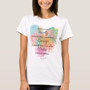 Waterverf Serenity Prayer T-shirt