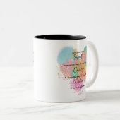 Waterverf Serenity Prayer Tweekleurige Koffiemok (Voorkant rechts)