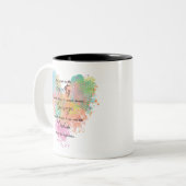 Waterverf Serenity Prayer Tweekleurige Koffiemok (Voorkant links)