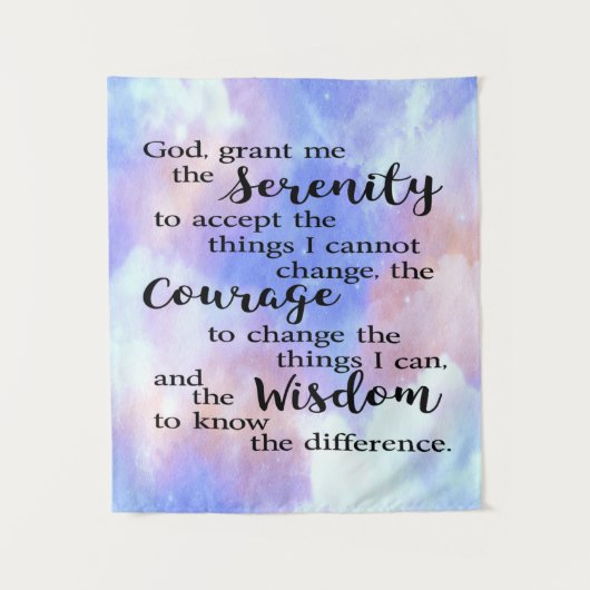 Waterverf Serenity Prayer Wandkleed (Voorkant)