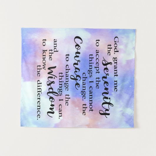 Waterverf Serenity Prayer Wandkleed (Voorkant (horizontaal))