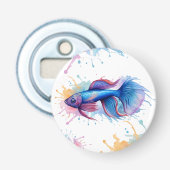 Waterverf serie: Betta Fish Button Flesopener (Voorkant)