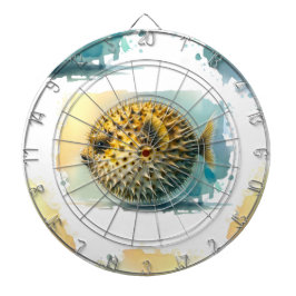 Waterverf serie: Blowfish Dartbord