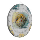 Waterverf serie: Blowfish Dartbord (Voorkant Links)