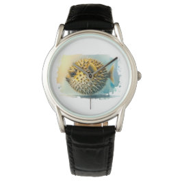 Waterverf serie: Blowfish Horloge