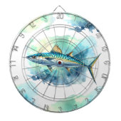 Waterverf serie: Makreel Dartbord (Voorkant)