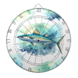 Waterverf serie: Makreel Dartbord