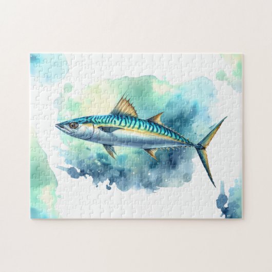 Waterverf serie: Makreel Legpuzzel (Horizontaal)