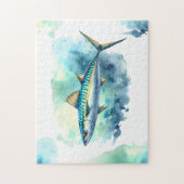 Waterverf serie: Makreel Legpuzzel (Verticaal)