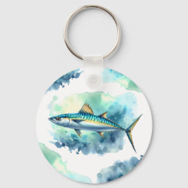 Waterverf serie: Makreel Sleutelhanger