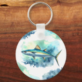Waterverf serie: Makreel Sleutelhanger (Achterkant)