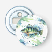 Waterverf serie: Perch Button Flesopener (Voorkant)