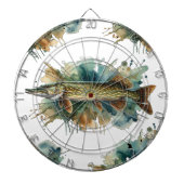 Waterverf serie: Pike Dartbord (Voorkant)