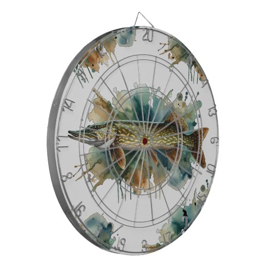 Waterverf serie: Pike Dartbord (Voorkant Links)