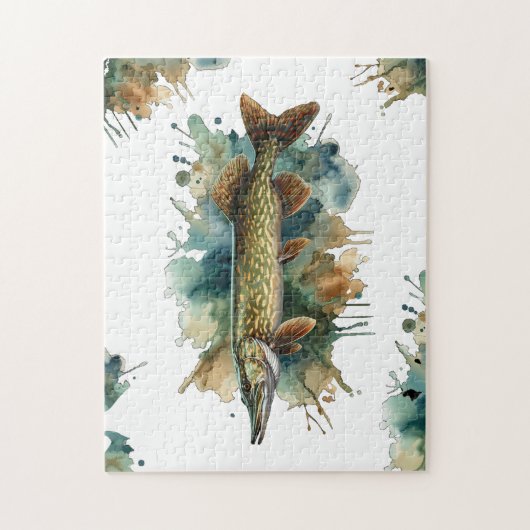 Waterverf serie: Pike Legpuzzel (Verticaal)