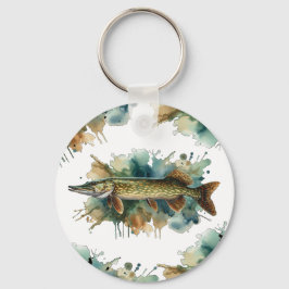 Waterverf serie: Pike Sleutelhanger