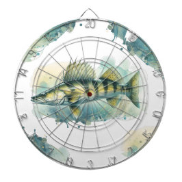 Waterverf serie: Zander/Walleye Dartbord
