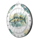 Waterverf serie: Zander/Walleye Dartbord (Voorkant Rechts)