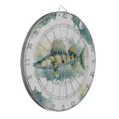 Waterverf serie: Zander/Walleye Dartbord (Voorkant Links)
