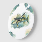 Waterverf serie: Zander/Walleye Grote Klok (Hoek)