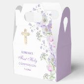 Waterverf Sering Bloemen Eerste Communie Gable Bedankdoosjes (Geopend)