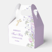 Waterverf Sering Bloemen Eerste Communie Gable Bedankdoosjes (Voorkant Zijde)