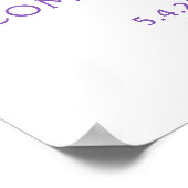 Waterverf Sering Bloemen Eerste Communie Welkom Poster (Hoek)