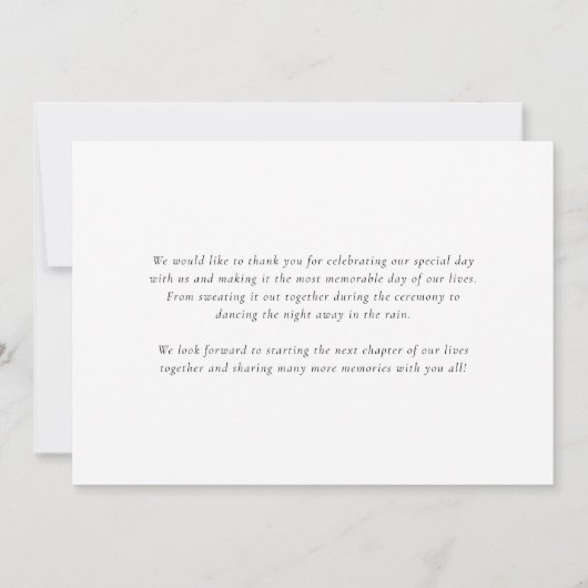 Waterverf Sering Bloemenkader Botanische Bruiloft Bedankkaart (Achterkant)