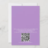 Waterverf Sering Boeket Bloem QR Code Bruiloft Kaart (Achterkant)