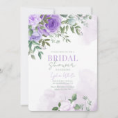 Waterverf Sering Bruiloftsdouche, Lavendel Douche Kaart (Voorkant)