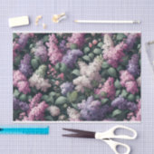 Waterverf Sering en Groene Patronen Decoupage Tissuepapier (Craft)