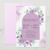 Waterverf Sering Rozen Stippen Kaart (Voorkant / Achterkant)