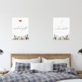 Waterverf set van 2 kerst Bijbelvers poster (Slaapkamer)