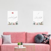 Waterverf set van 2 kerst Bijbelvers poster (Woonkamer)
