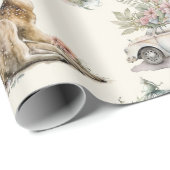 Waterverf Shabby Chic Baby shower Cadeaupapier (Rol Hoek)