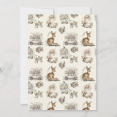 Waterverf Shabby Chic Baby shower Kaart (Achterkant)