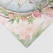 Waterverf shabby chic Engels theetafel Tissuepapier (Detail)