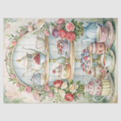 Waterverf shabby chic Engels theetafel Tissuepapier (Voorkant)