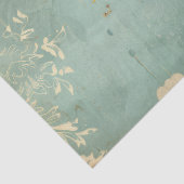 Waterverf Shabby chic oranje vlinder & rozen Tissuepapier (Detail)