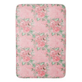 Waterverf Shabby Chic Pink Roses and Polka Dots Badmat (Voorkant Verticaal)