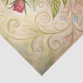 Waterverf shabby chic rode rozen oude boeken tissuepapier (Detail)