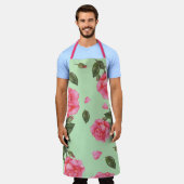 Waterverf Shabby Chic roze Roses Patroon Schort (Gedragen)