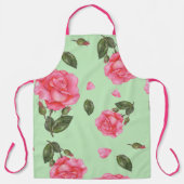 Waterverf Shabby Chic roze Roses Patroon Schort (Voorkant)