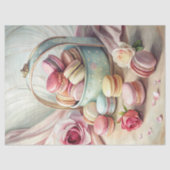 Waterverf shabby chique Franse macarons Tissuepapier (Voorkant)