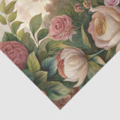 Waterverf shabby chique pauw blush rozen tissuepapier (Detail)